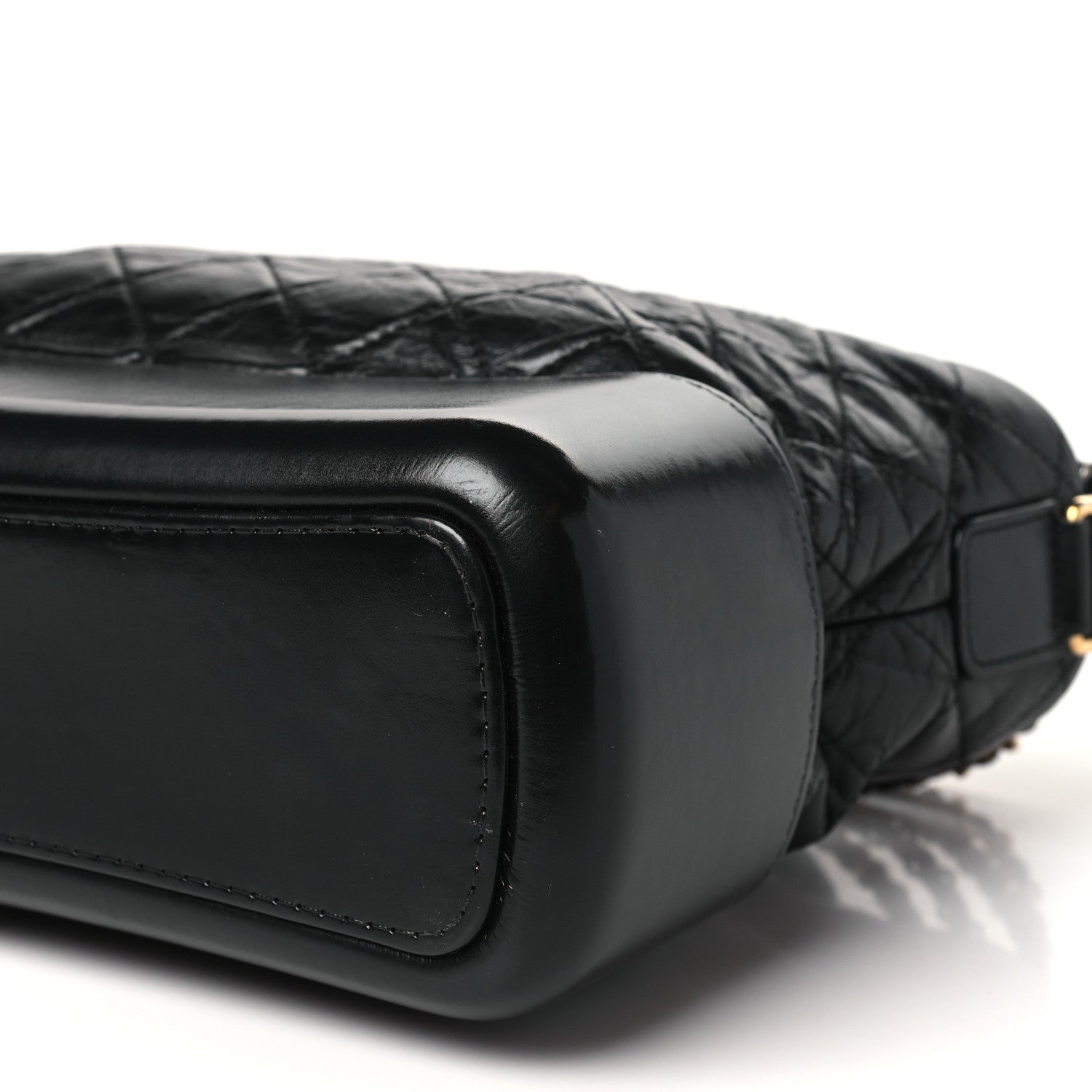 Chanel Aged Calfskin Quilted Medium Gabrielle Logo Hobo Black 10 of 10