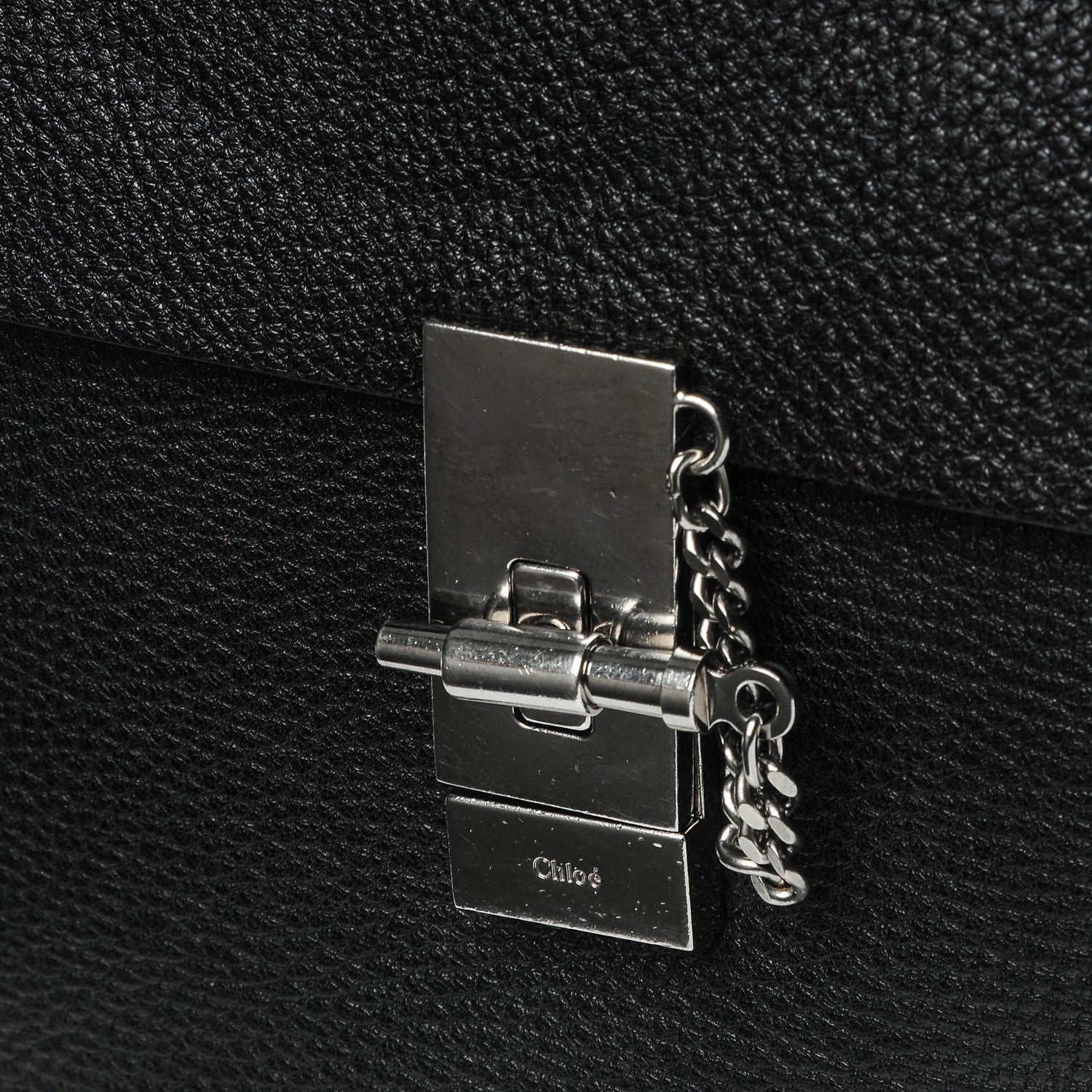 Chloe Grained Lambskin Medium Drew Shoulder Bag Black 7 of 7