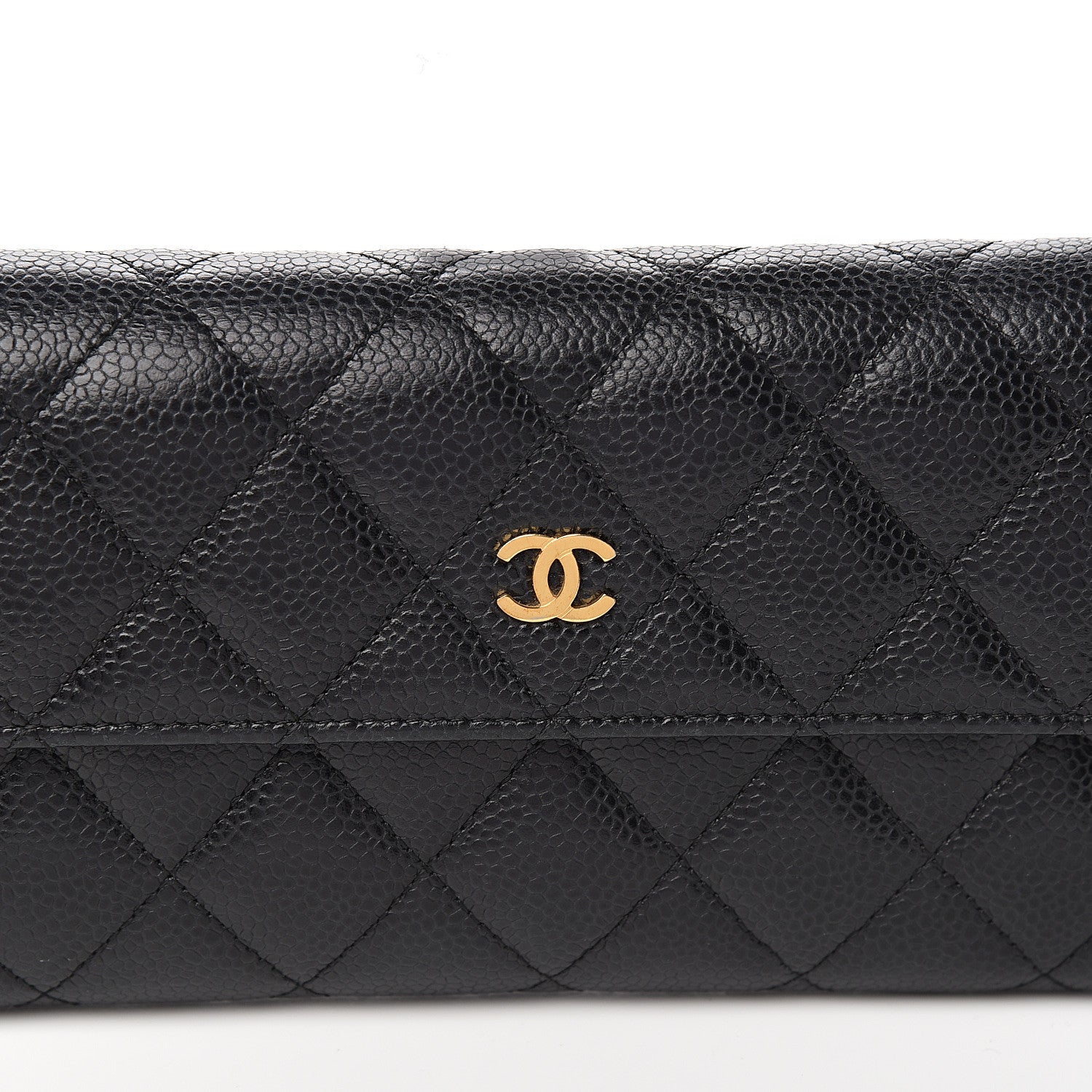 Chanel Caviar Quilted Large Gusset Flap Wallet Black 8 of 9
