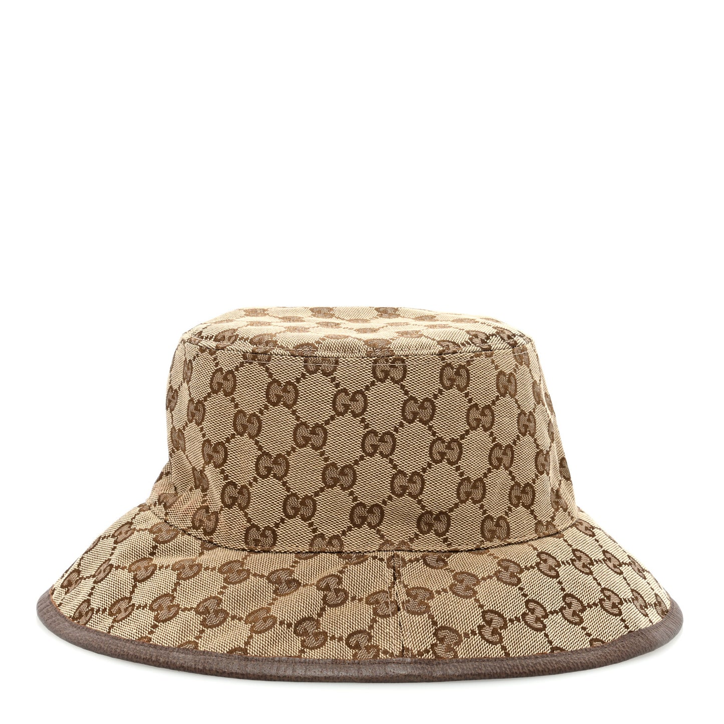 Monogram Plaid Bob Double Back Reversible Bucket Hat M Beige