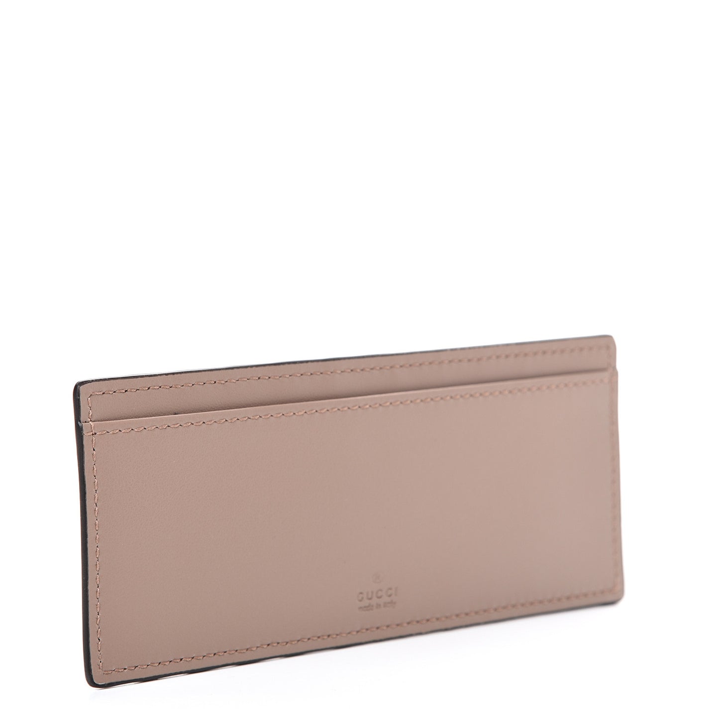 Calfskin Vertical Card Case Beige