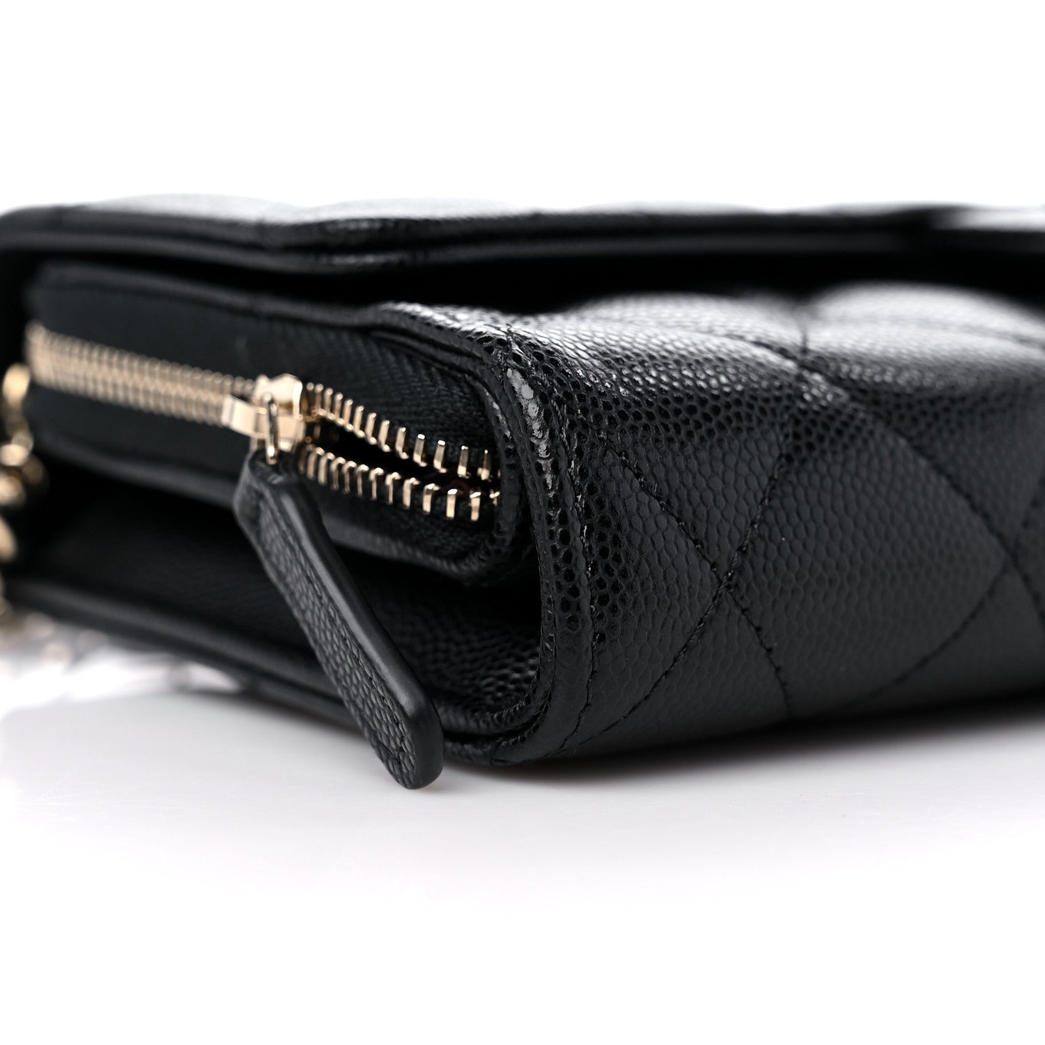 Chanel Caviar Quilted Phone Holder Wallet on Removable Chain Black 11 of 13