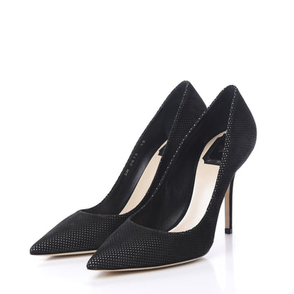 Christian Dior Suede Mesh Cherie Pointy Toe 100mm Pumps 39 Black 3 of 10