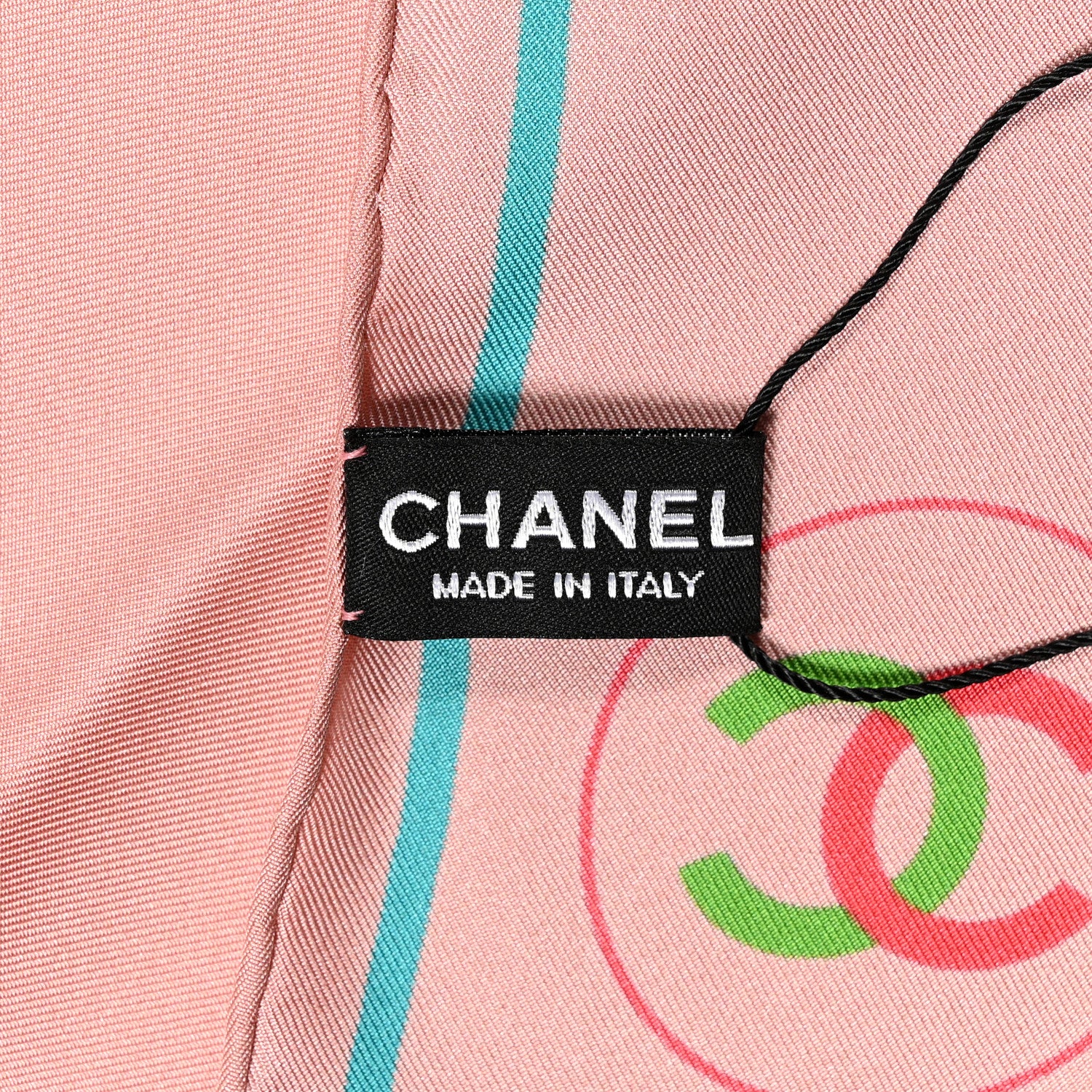 Chanel Silk CC Square Scarf Pink Multicolor 3 of 3