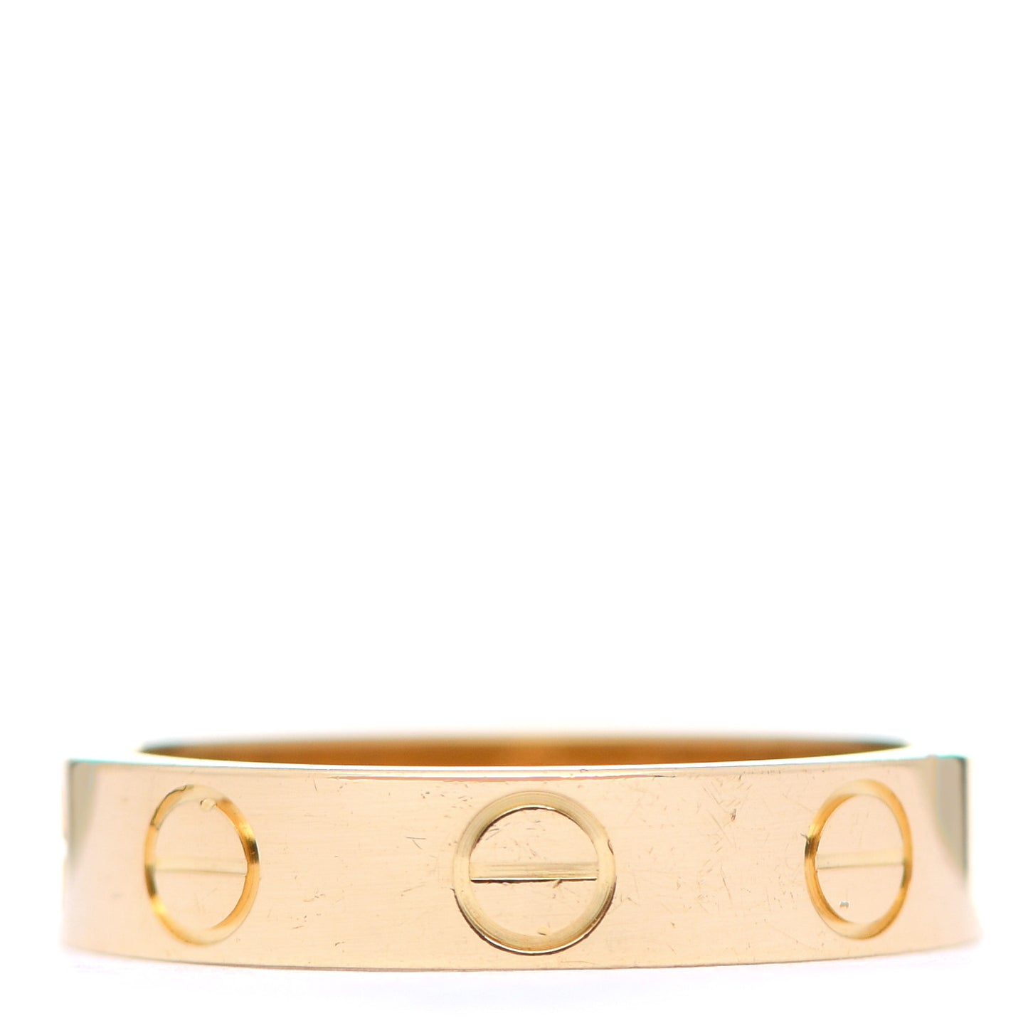 18K Yellow Gold 3.5mm LOVE Wedding Band Ring 46 3.75