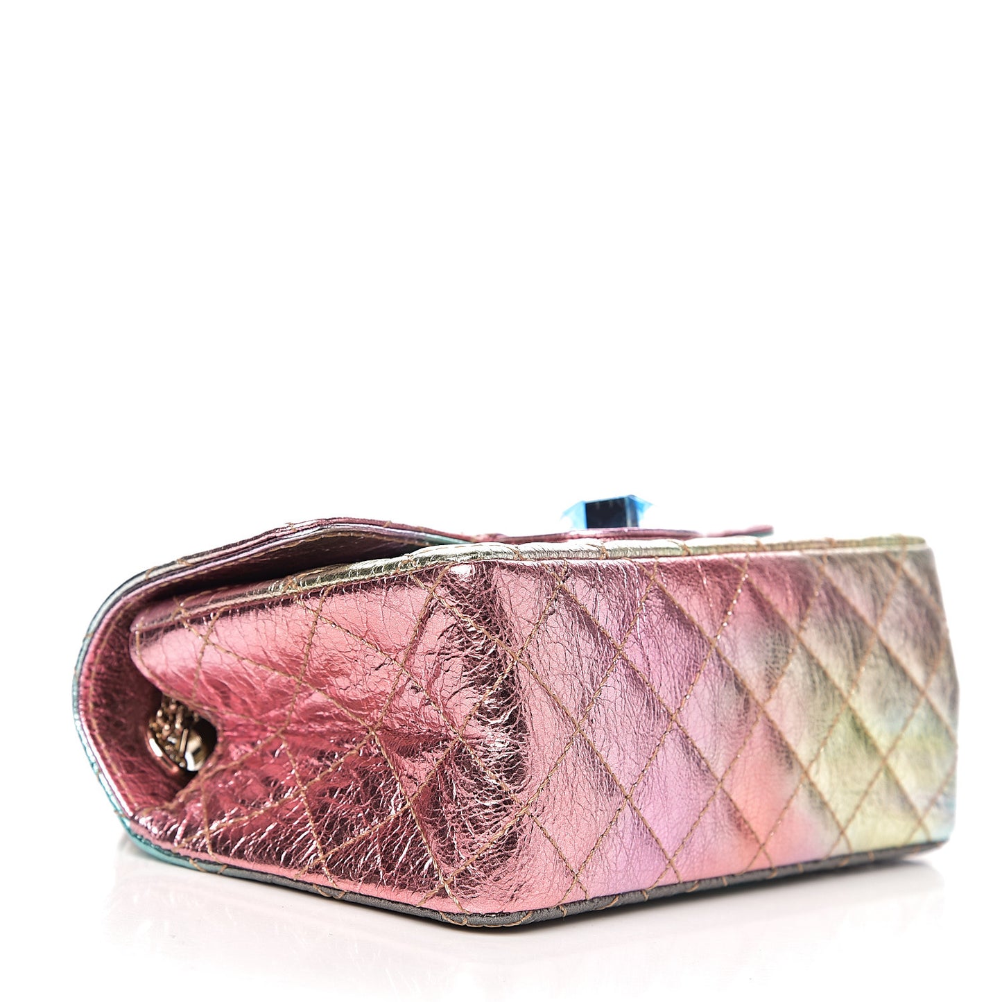 Metallic Goatskin Quilted Mini 2.55 Reissue Flap Multicolor
