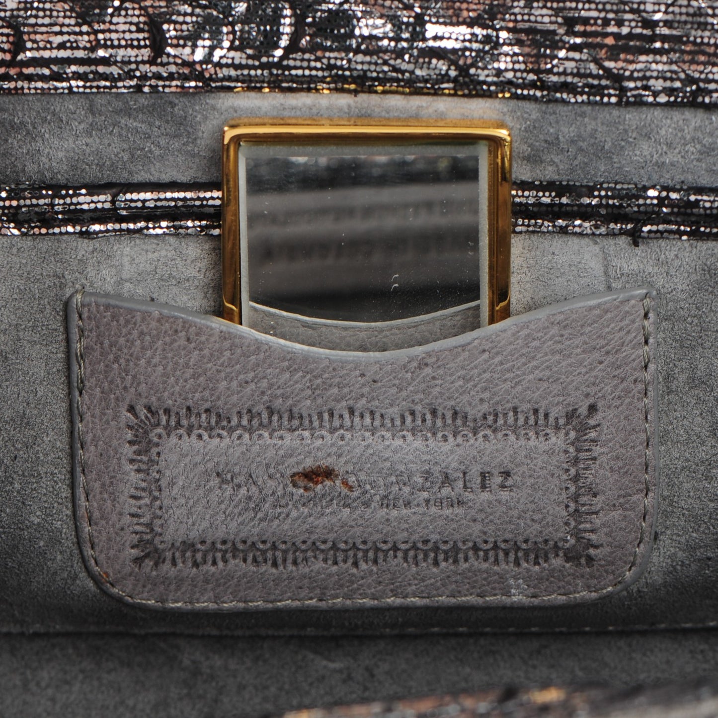 Python Razor Clutch Silver