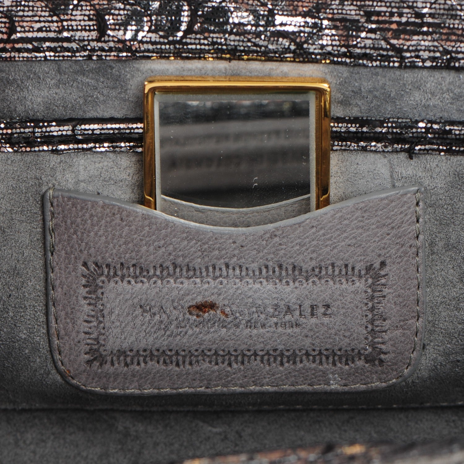 Nancy Gonzalez Python Razor Clutch Silver 6 of 7