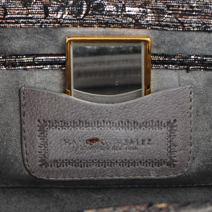 Nancy Gonzalez Python Razor Clutch Silver 6 of 7