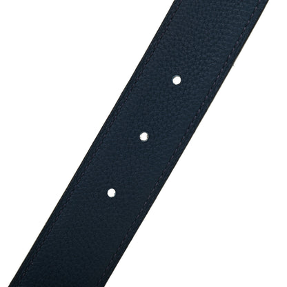 Hermes Box Togo 32mm Matte H Belt 95 Black Bleu De Prusse 5 of 5