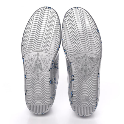 Gucci Miro Rubber Wax GucciGhost Print Mens New Ace Sneakers 9 Silver 5 of 9
