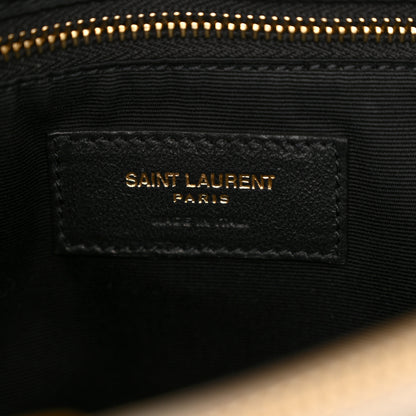 Saint Laurent Calfskin Y Quilted Monogram Medium Loulou Chain Satchel Crema Soft 6 of 15