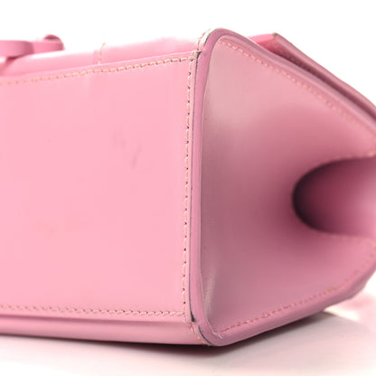 Balenciaga Shiny Box Calfskin Tonal B Hourglass Top Handle Bag XS Candy Pink 10 of 12
