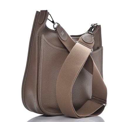 Hermes Taurillon Clemence Evelyne III PM Etoupe 3 of 9