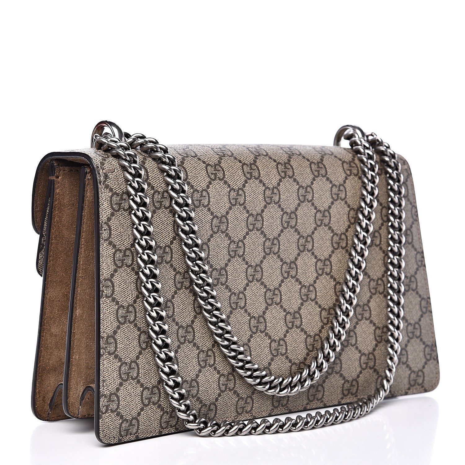 Gucci GG Supreme Monogram Small Dionysus Shoulder Bag Taupe 2 of 15