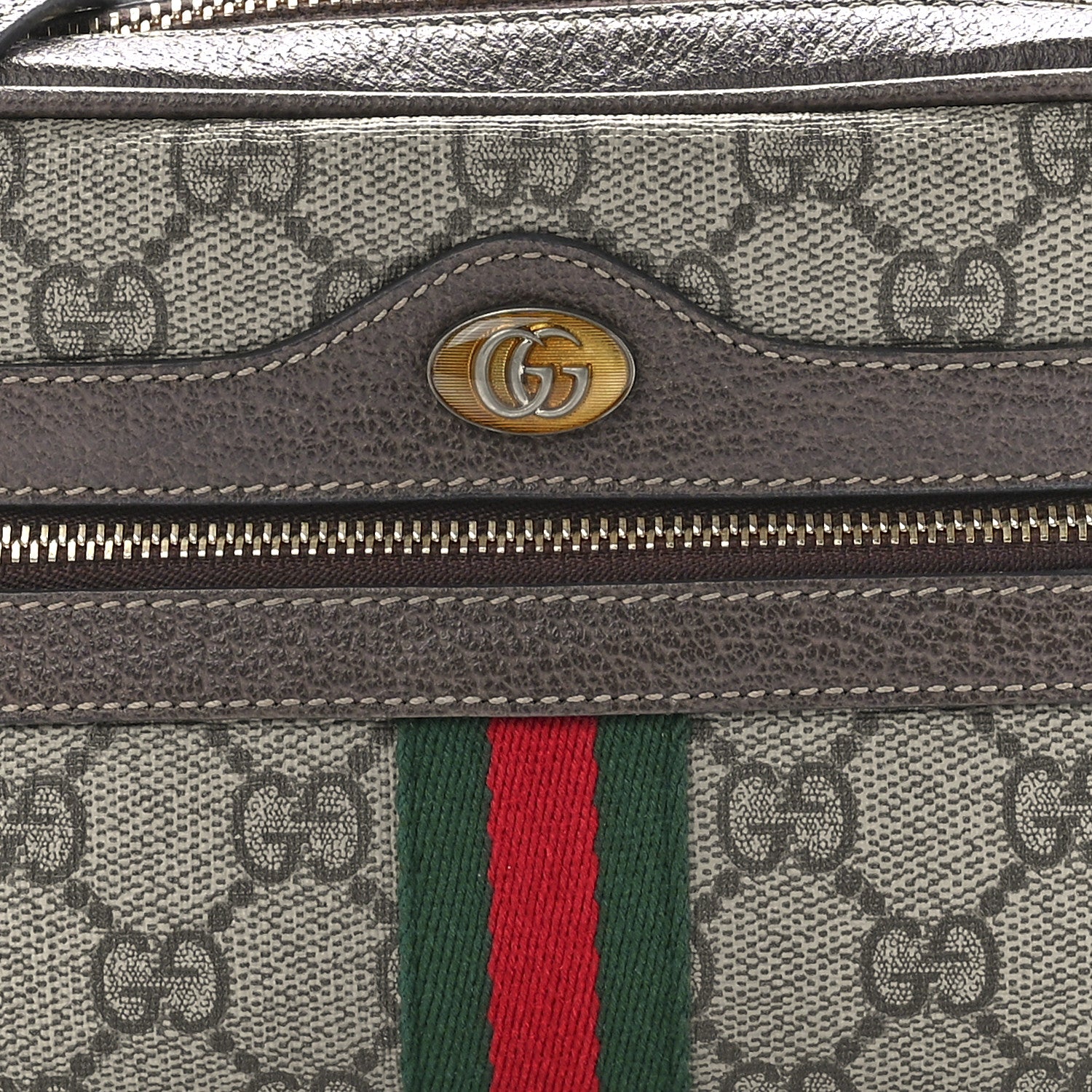 Gucci GG Supreme Monogram Web Mini Ophidia Shoulder Bag Brown 8 of 12