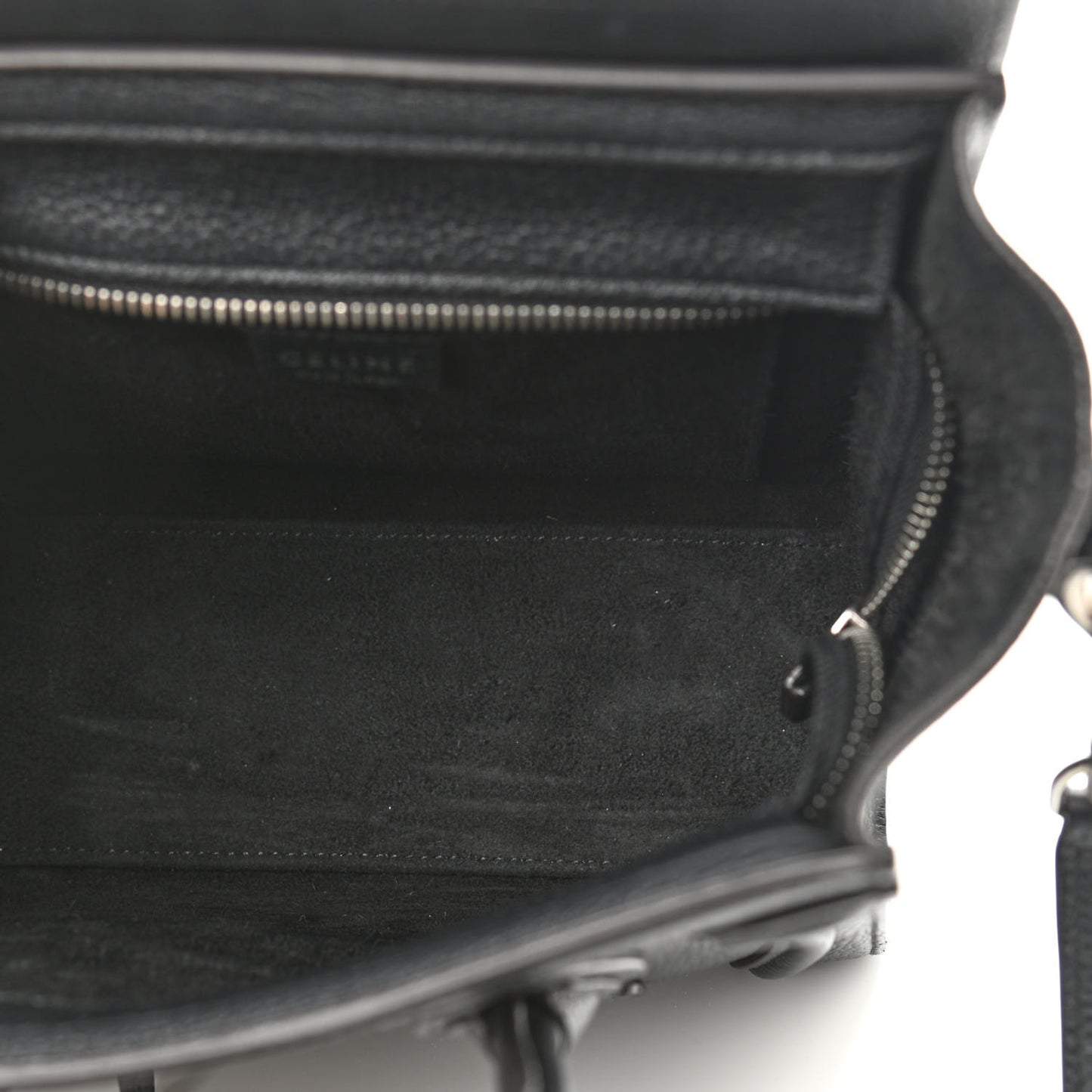 Drummed Calfskin Nano Luggage Black