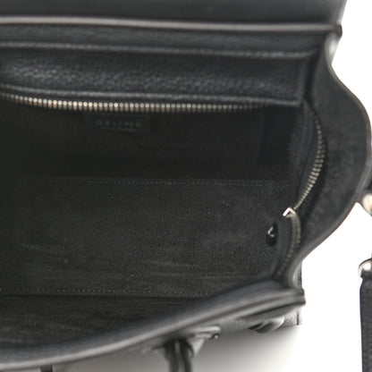 Celine Drummed Calfskin Nano Luggage Black 5 of 13