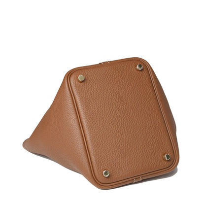 Hermes Taurillon Clemence Picotin Lock 18 PM Gold 4 of 10