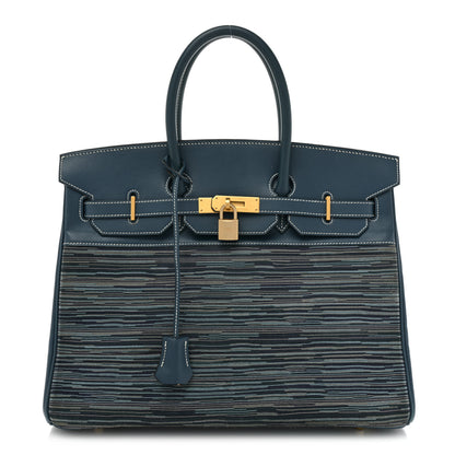 Hermes Evercalf Vibrato Birkin 35 Bleu Thalassa 1 of 18