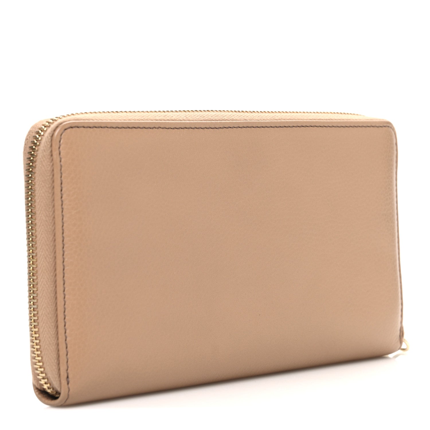 Gucci Pebbled Calfskin Soho Zip Around Wallet Camelia 3 of 7
