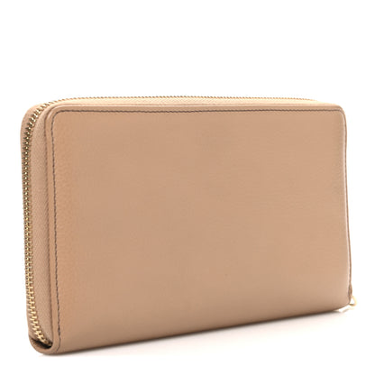 Gucci Pebbled Calfskin Soho Zip Around Wallet Camelia 3 of 7