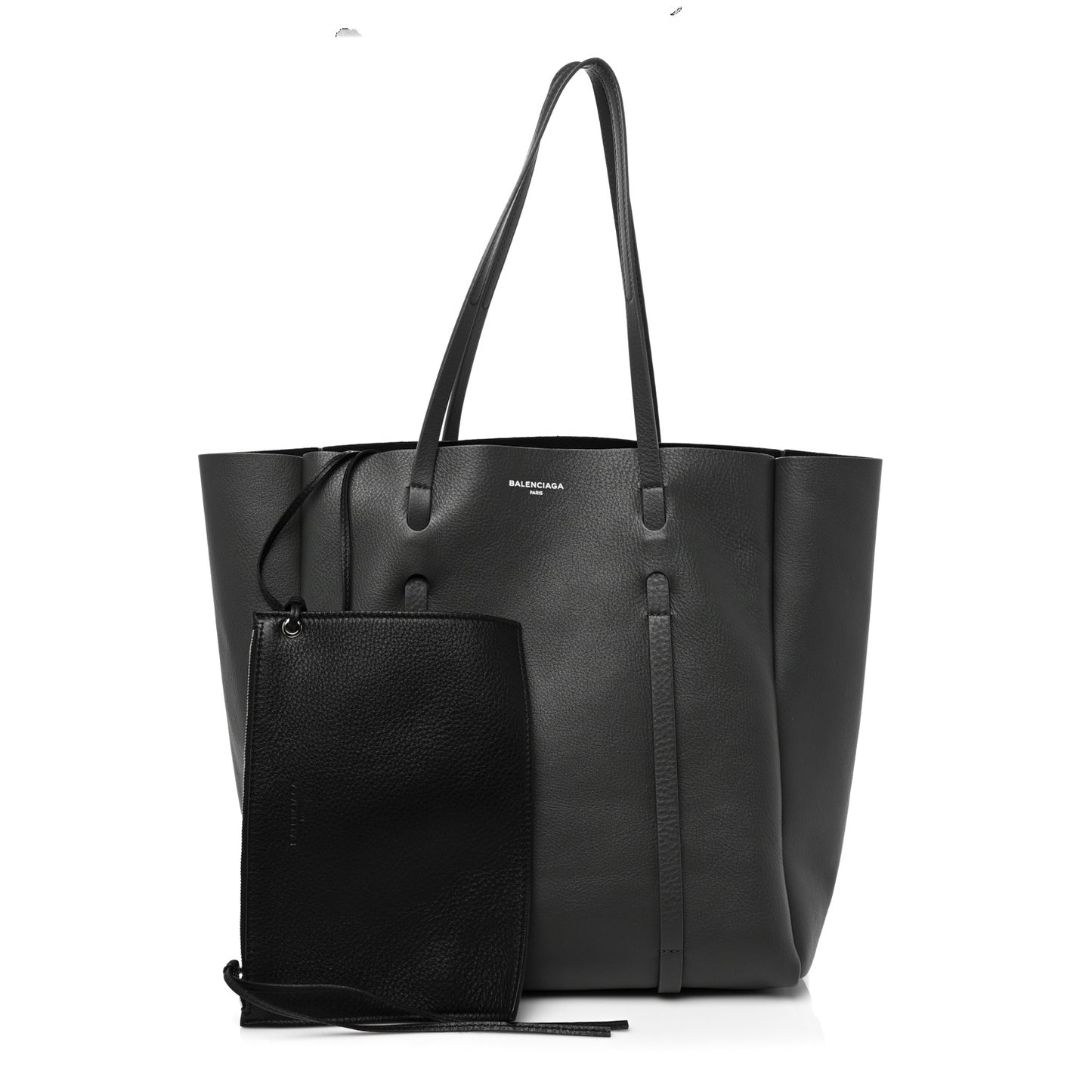 Veau Baltimore Double Sided Small Everyday Tote Gris Fossile Black
