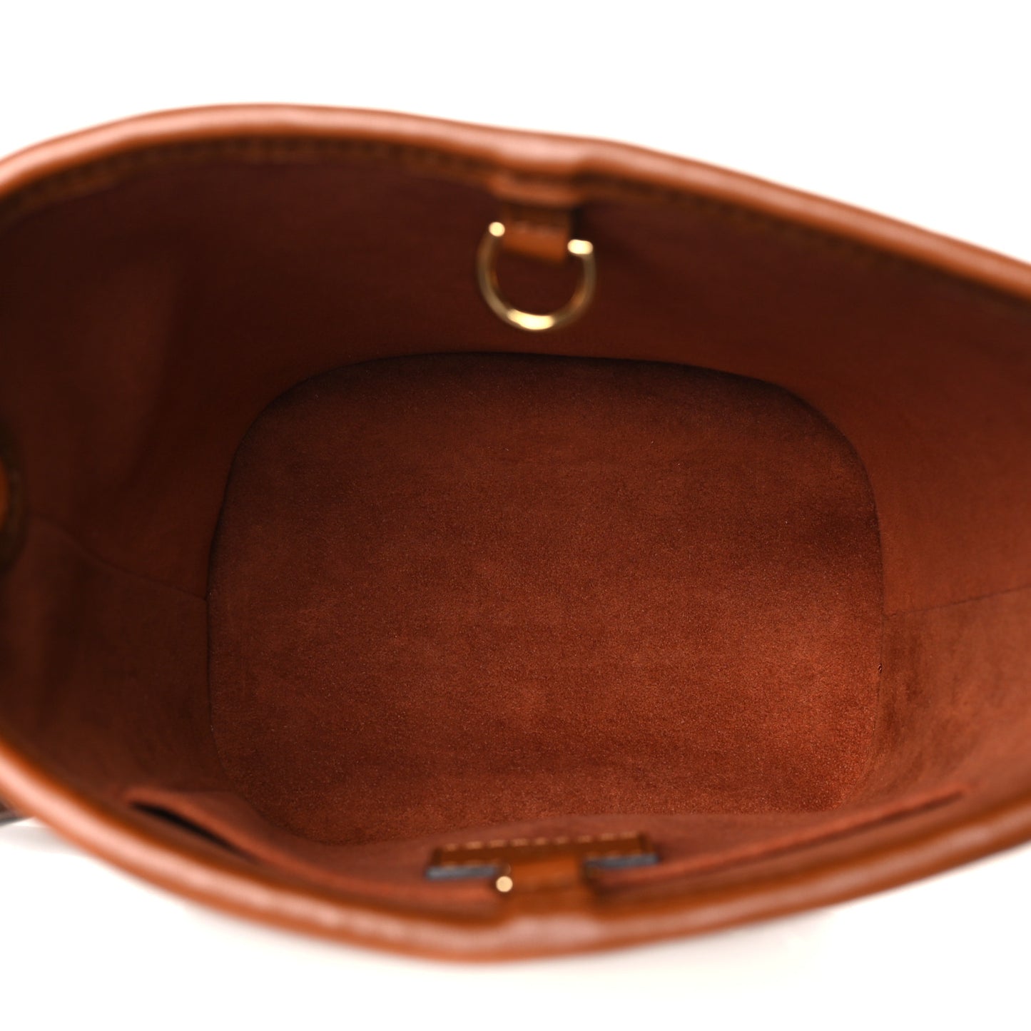 Kitted Raffia Petit Bucket Caramel