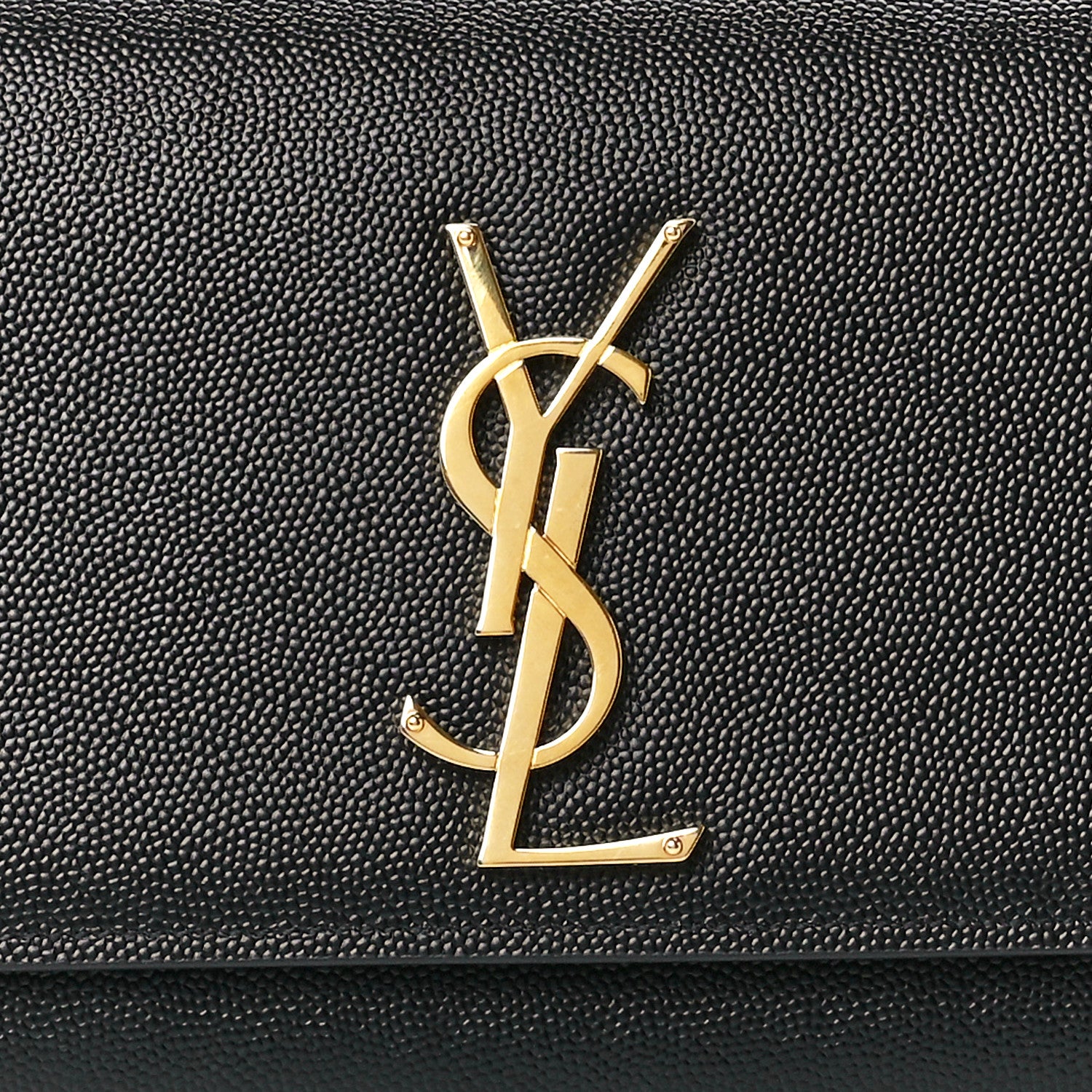 Saint Laurent Grain De Poudre Monogram Cassandre Clutch Black 9 of 12