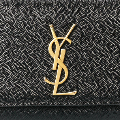 Saint Laurent Grain De Poudre Monogram Cassandre Clutch Black 9 of 12