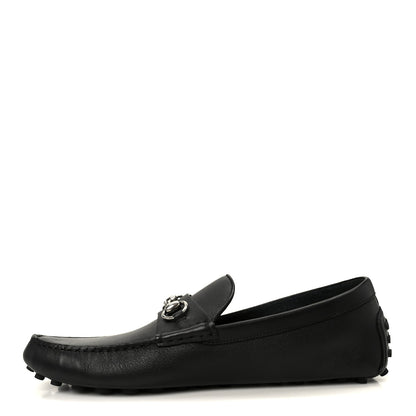 Gucci Soft Clove Calfskin Mens Horsebit Driver Loafers 12 Black 1 of 10