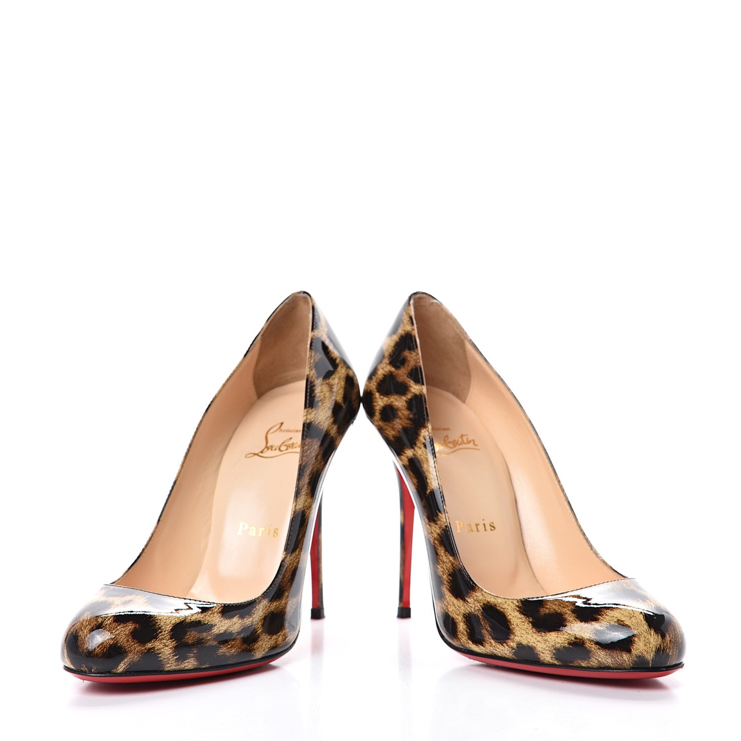 Patent Leopard Dorissima 100 Pumps 37 Brown