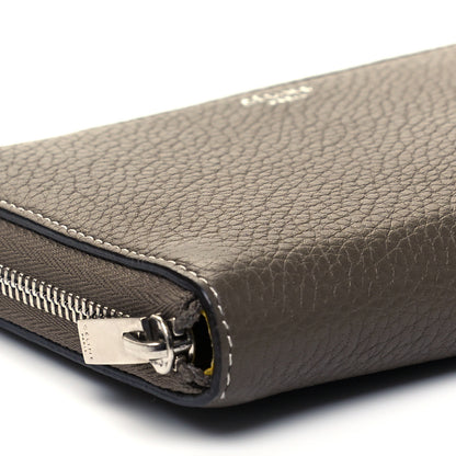 Celine Drummed Calfskin Zip Around Multifunction Wallet Souris 7 of 8