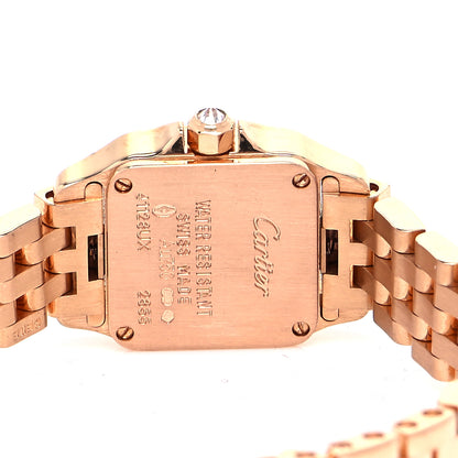 Cartier 18K Pink Gold Diamond Bezel 17mm Santos Demoiselle Quartz Watch 4 of 4