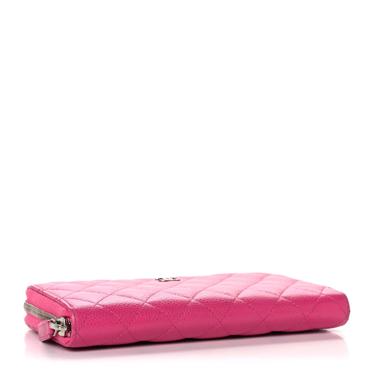 Chanel Caviar Quilted Large Gusset Zip Around Wallet Pink 4 of 13