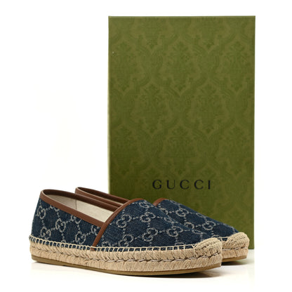 Gucci Denim GG Monogram Espadrilles 37 Blue Tea Cuir 13 of 13