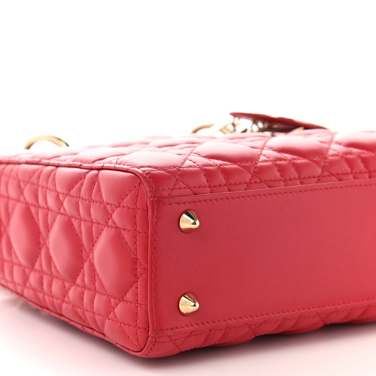 Lambskin Cannage Small My Lady Dior Red