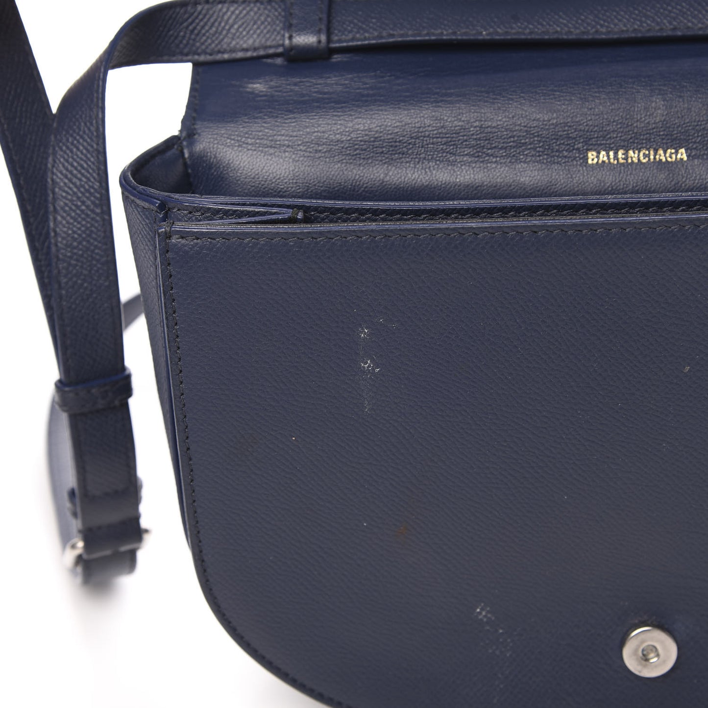 Grained Calfskin Logo Print S Ville Day Bag Bleu Canopee