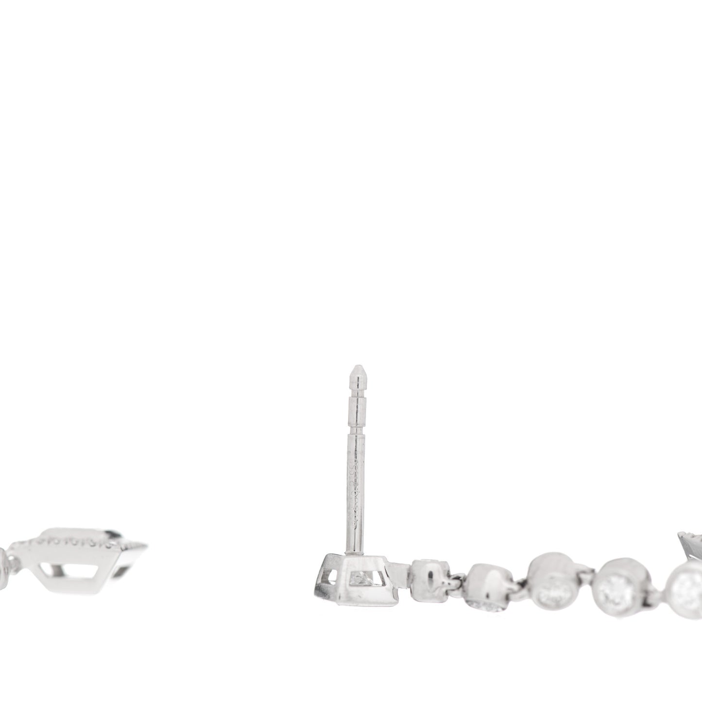 Platinum Diamond Grace Drop Earrings