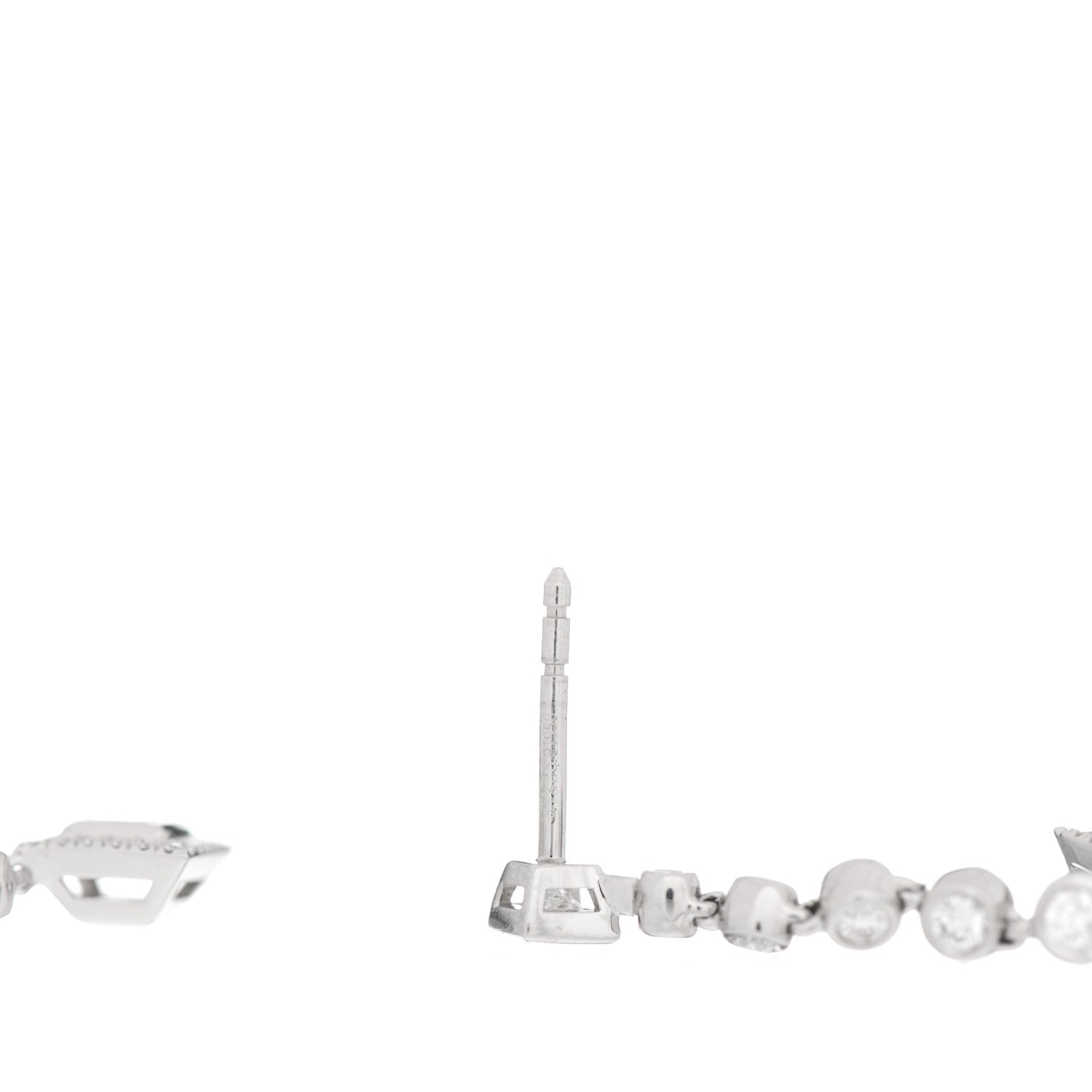 Tiffany Platinum Diamond Grace Drop Earrings 4 of 5