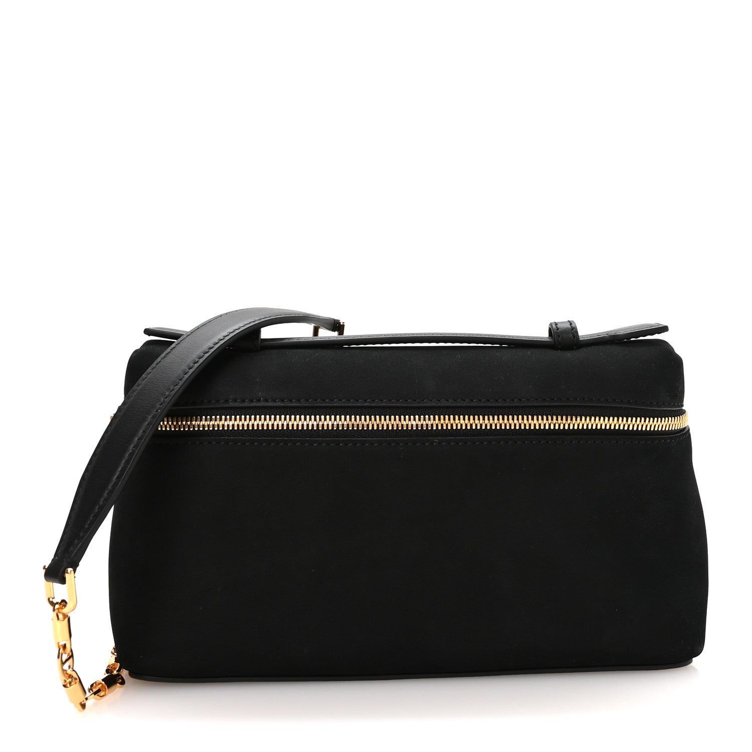 Loro Piana Nubuck L19 Extra Pocket Pouch Black Sun Gold 1 of 10
