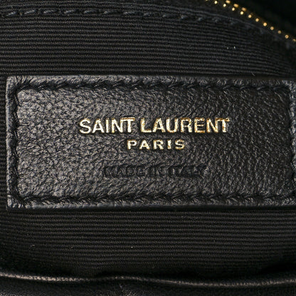 Saint Laurent Lambskin Quilted Small Loulou Puffer Monogram Chain Satchel Black 6 of 11