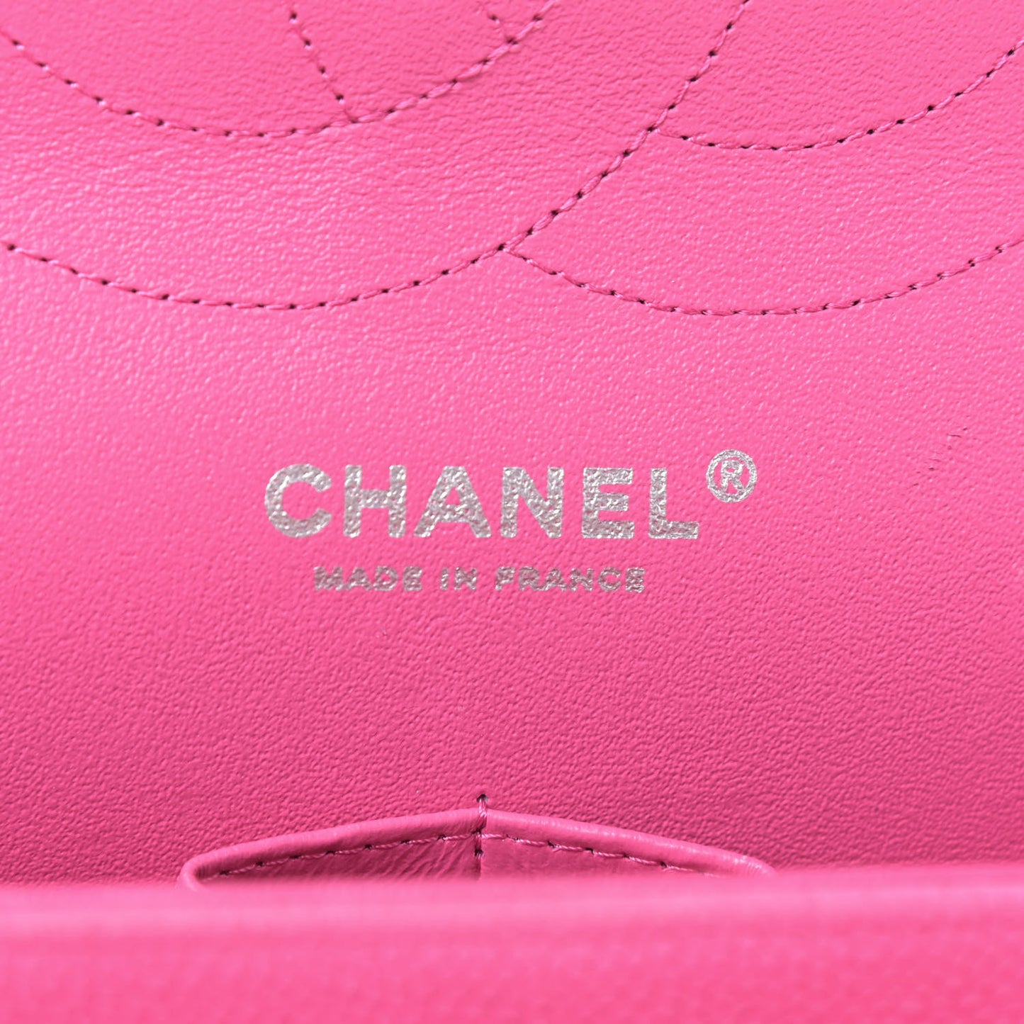 Iridescent Caviar Quilted Jumbo Double Flap Pink
