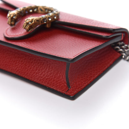 Gucci Calfskin Super Mini Dionysus Shoulder Bag Hibiscus Red 8 of 9