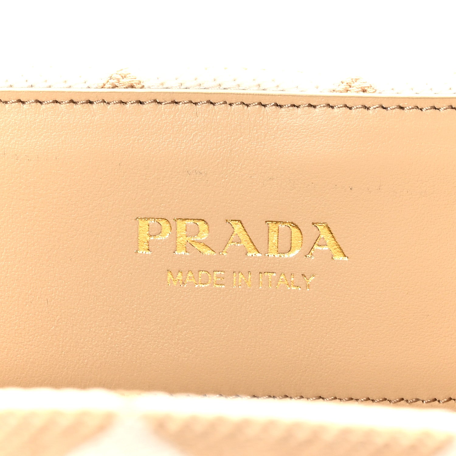 Prada Jacquard Saffiano Triangolo Symbole Embroidered Shopping Tote Corda Talco 6 of 8