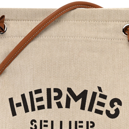 Hermes Canvas Swift Aline Grooming Bag Gold 8 of 10