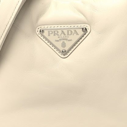 Prada Nappa Soft Padded Small Double Handled Shoulder Bag White 7 of 11