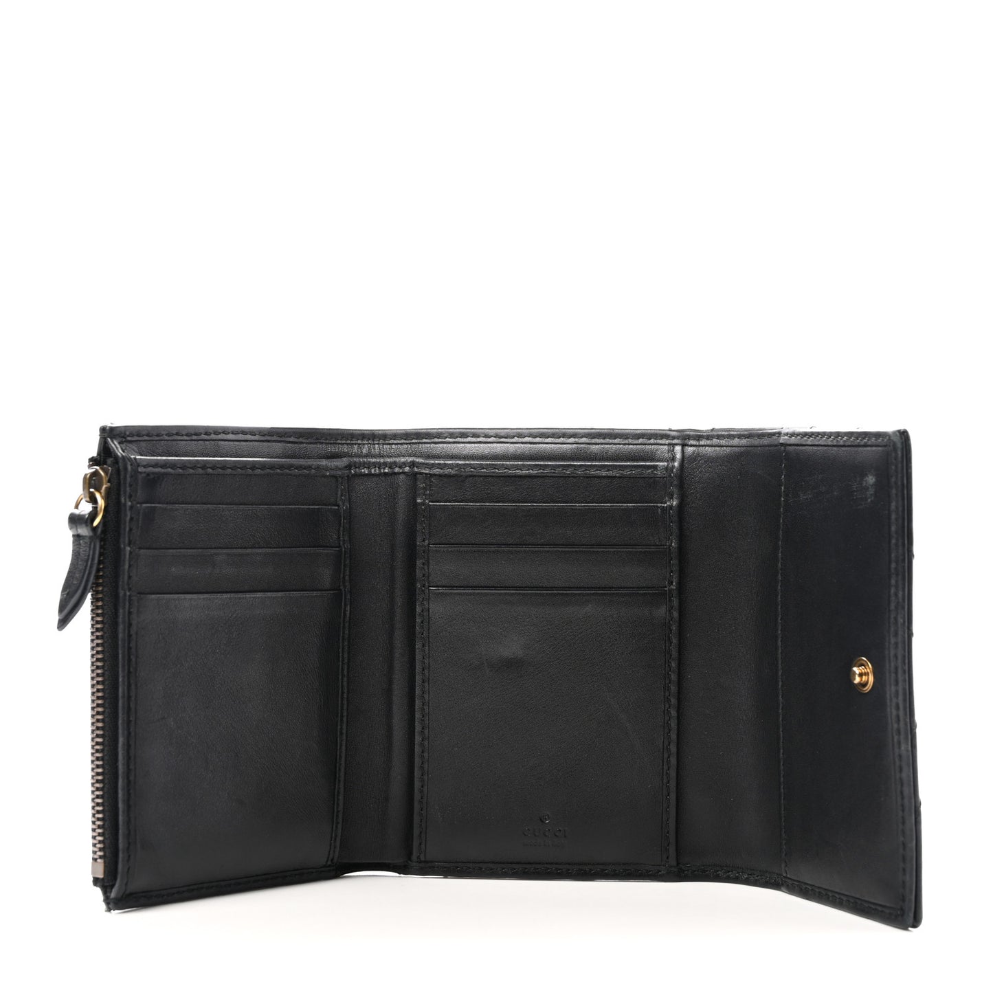Calfskin Matelasse GG Marmont Wallet Black