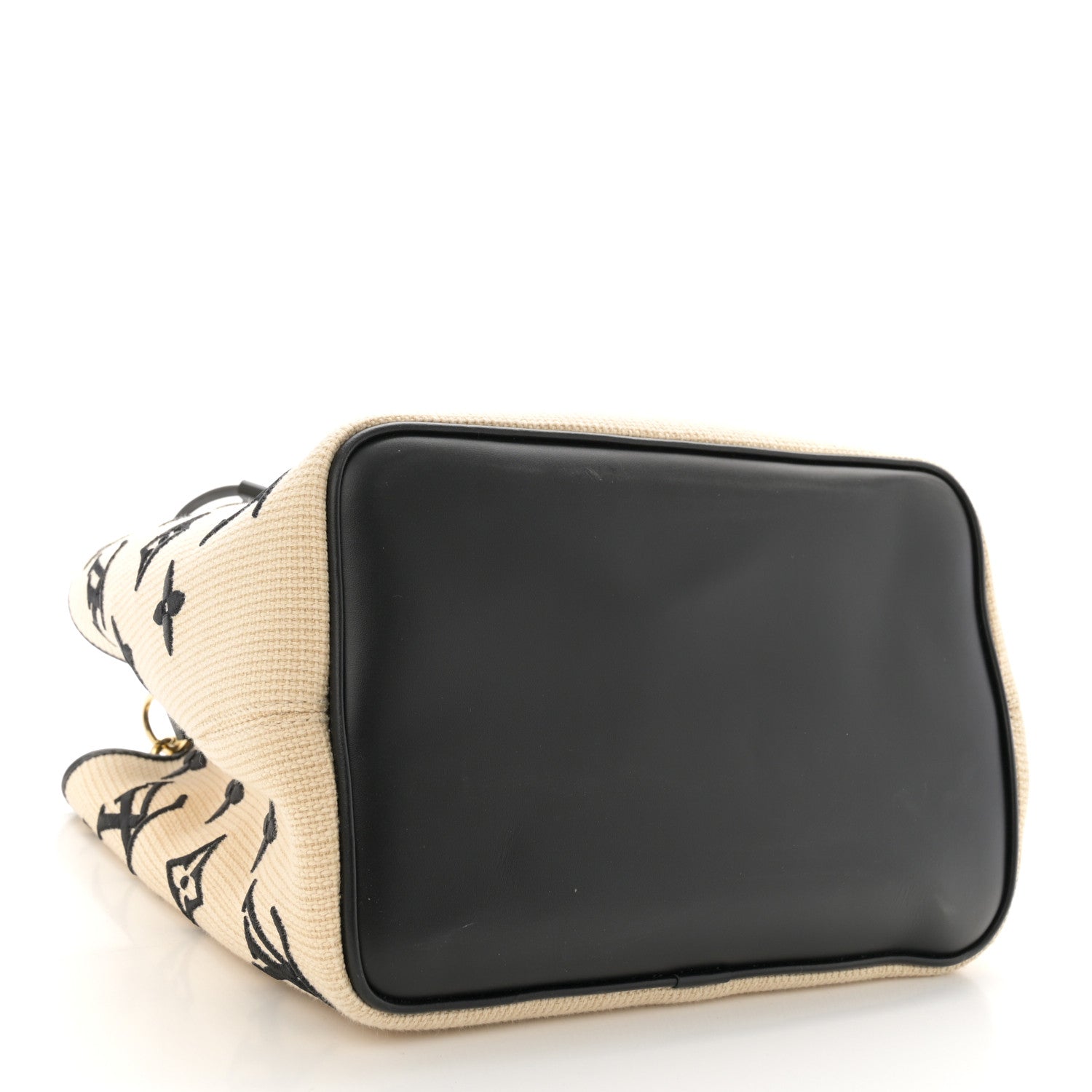 Louis Vuitton Cotton Monogram Embroidered Neonoe MM Beige Black 4 of 11