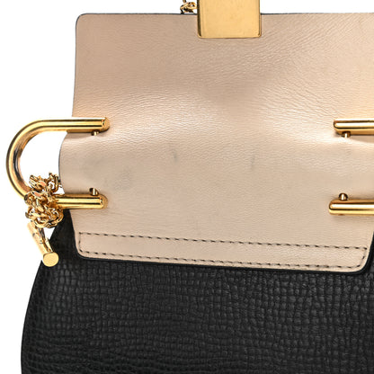 Chloe Textured Calfskin Lambskin Nano Drew Shoulder Bag Black 10 of 15